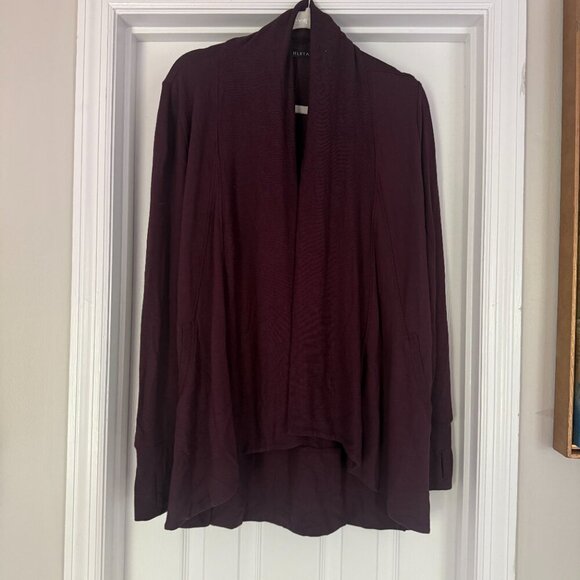 ATHLETA SPICED CABERNET POCKETS NIRVANA PRANAYAMA RESTORE WRAP CARDIGAN XXS - Picture 4 of 9